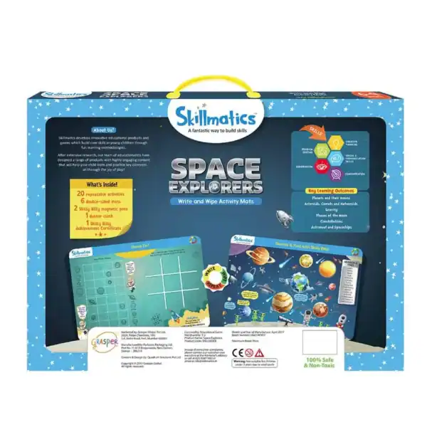 Space Explorers - Innovative Activities Like Learn About Gravity To Designing Your Own Space Ship - Write and Wipe Educational Activity Game For Kids - imagine 2