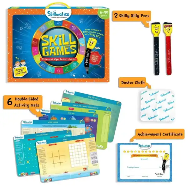 Skill Games - Ultimate Collection Of Fun Skill Building Games - Write and Wipe Educational Activity Game For Kids - imagine 3