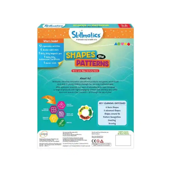 Shapes And Patterns - The Foundational Roots Of Learning In The Early Years - Write and Wipe Activity Game For Kids - imagine 2