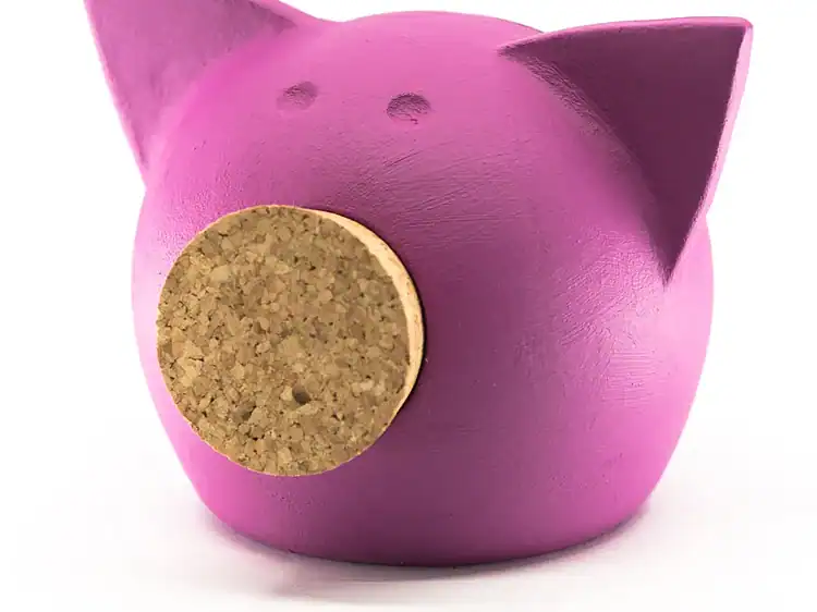 Jucarie porc din ceramică roz pentru decor, cadou sau colecție.