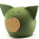 Jucărie pentru copii, porcușor verde, decor creativ pentru camera copilului.