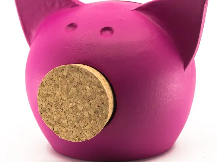 Mini purcelus din ceramică roz pentru jucării copii.