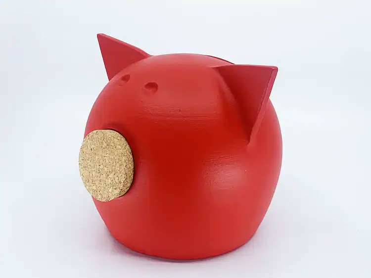 1. Porc din lut pentru economisire, fontă și decor pentru camera copiilor.