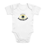1. Bloacă de tricou pentru bebeluși cu ochi și simbol pace, Earthling.