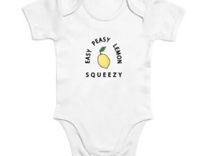 Lemon cu text amuzant pentru bebeluși, hăinuță drăguță și confortabilă pentru copii mici.