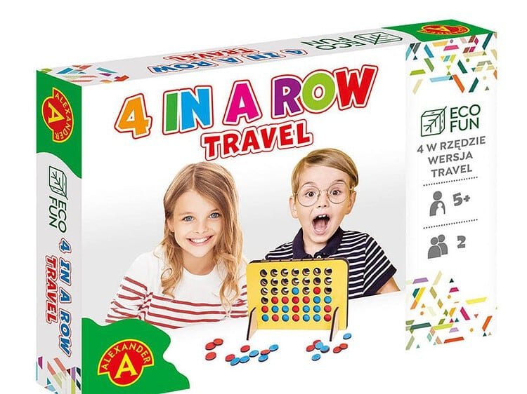 Jucarie educativa pentru copii, joc în 4 rânduri, dezvoltare abilitați, vârsta 5+, distractie pentru 2 persoane.