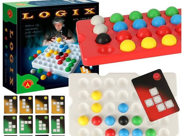 ALEXANDER Logix Joc de puzzle 46 de piese 10+ - ALEXANDER logix - un joc în care trebuie să te gândești bine înainte de a face o mișcare! Scopul jocului este de a vă zădărnici adversarii și de a pune cap la cap codul vostru secret. Număr de jucători: 2-4: 46.