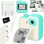 Aparat foto instantaneu pentru copii 1GB 24mpx verde -