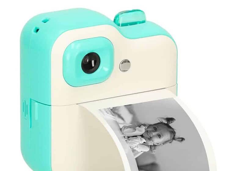 Fotocamera pentru copii cu imprimare poze, jucărie educativă și distractivă pentru cel mic.