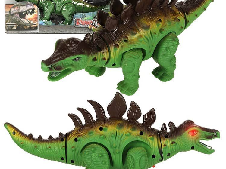 Telecomandat dinozaur RC Stegosaurus merge lumini de la distanță până la roars - Dinozaurul Stegosaurus - o jucărie interactivă care îi va duce pe copii într-o călătorie extraordinară în trecut. Dinozaurul merge