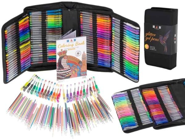 Stilouri gel colorate în cutie 120 de bucăți + 120 de rezerve - Stilouri cu gel grozave într-o husă. O gamă imensă de culori pentru a se potrivi copiilor și adulților. Acestea vor funcționa bine pentru a picta și a marca informații importante. Setul include: 120 de stilouri
