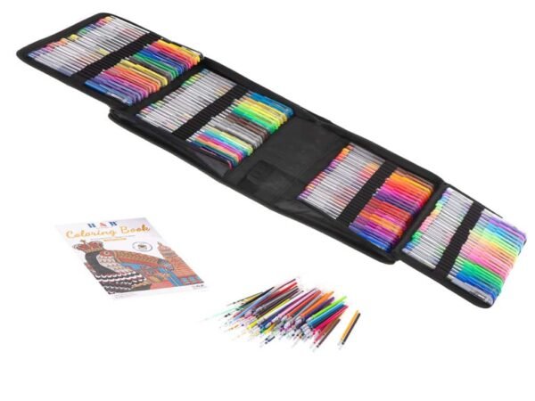 Stilouri gel colorate în cutie 120 de bucăți + 120 de rezerve - imagine 6