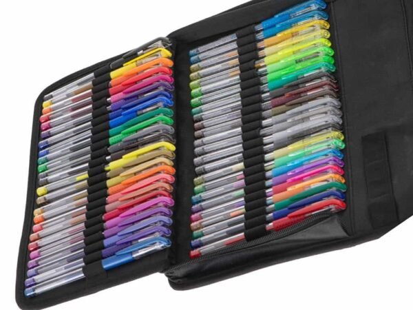 Stilouri gel colorate în cutie 120 de bucăți + 120 de rezerve - imagine 8