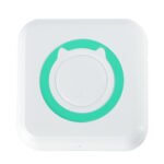 Mini imprimanta termică de etichete foto + cablu USB pătrat albastru -