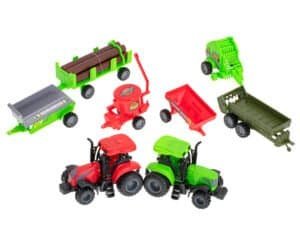 Jucării pentru copii, set tractoare și utilaje agricole, jucării din plastic pentru exterior, jucării educative pentru copii, jucării pentru joaca afară.