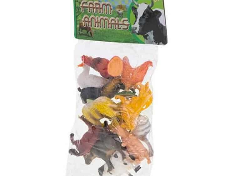 Jucării animale ferme din plastic pentru copii, set cu animalute pentru imaginație.