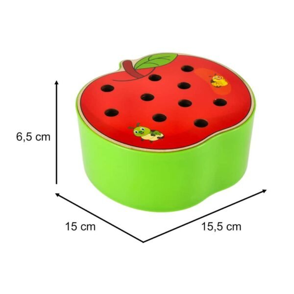 Magnetic din lemn omidă de lemn măr - imagine 9