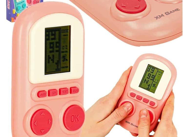 Electronic arcade joc consola portabil roz -