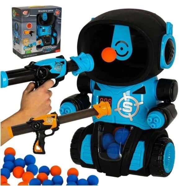 Hungry robot țintă țintă de fotografiere arcade joc set arma + bile -