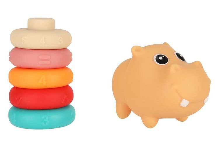 Hippo blocuri senzoriale blocuri educaționale moale puzzle de potrivire - Un hipopotam moale - o jucărie educativă care va ocupa orice copil mic pentru o lungă perioadă de timp! Numerele și semnele matematice de pe corpul animalului îi vor introduce pe copii în lumea matematicii. Material: silicon. Vârsta: 6+. Dimensiuni: 18 cm x 7 cm x 7 cm x 7 cm.
