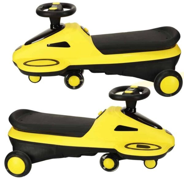 Scuter gravitațional cu roți strălucitoare cu LED-uri cu muzică de joc scuter 74cm galben/negru max 100kg - imagine 5
