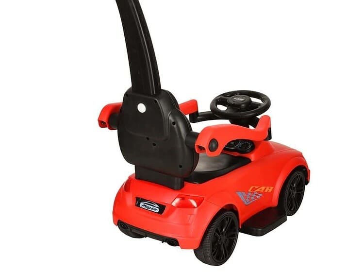 Mașinuță electrică pentru copii, model sportiv roșu, tehnologie de divertisment pentru cei mici.