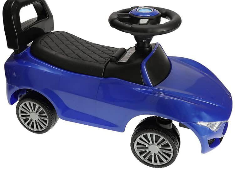 Mașină pentru cărucior cu sunet și lumini albastru -