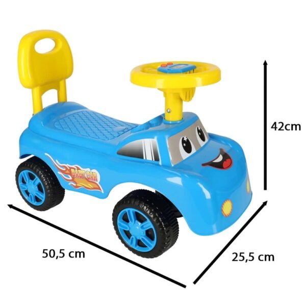 Zâmbet masina de împinge plimbare masina cu corn albastru - imagine 4