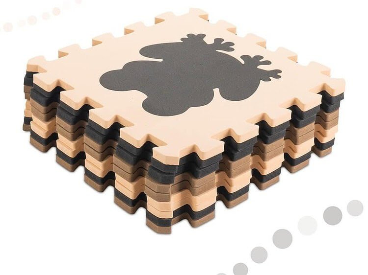 Piese puzzle pentru copii, joaca educativa, covor puzzle din spumă, sigur pentru copii, design cu cerb.