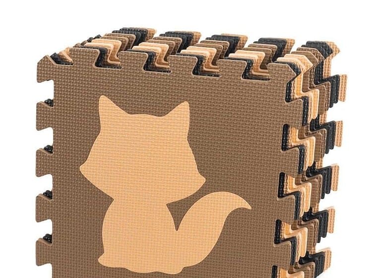 Jucărie cubed din burete pentru copii cu model de pisică, sigură și durabilă.