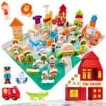 Blocuri de puzzle educaționale din lemn pentru oraș 120el. - Set de blocuri din lemn 120elem. O distracție ideală pentru micul arhitect. Vă permite să obțineți satisfacție din propriile proiecte. De asemenea