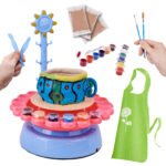 Set creativ de roată de olărit cu lut și vopsele 600g - Super set de roată de olar cu lut și vopsele. Va oferi o mulțime de distracție pentru fiecare copil. Vă permite să creați feluri de mâncare frumoase și să le decorați în mod fantastic. Material: plastic. Sursă de alimentare: 4x 1