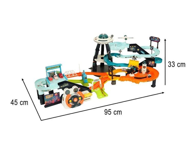 1. Jucării pentru copii, circuit cu mașini și rampa de curse, jucării educative și distractive.
