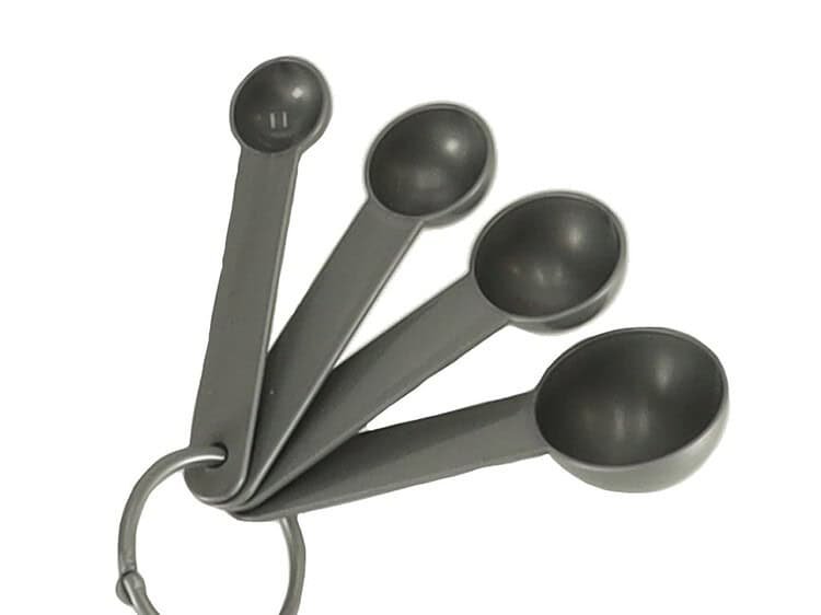 1. Tacâmuri măsurare din metal pentru cafea și desert, set de 5 bucăți.