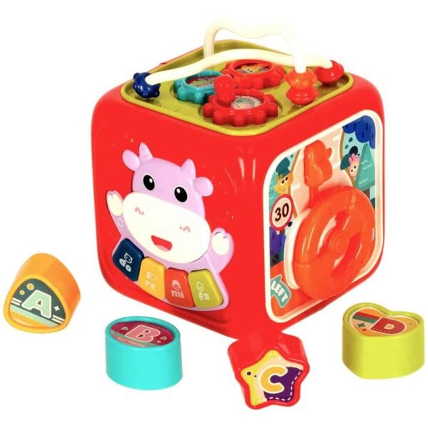 Jucărie senzorială de jucărie educațională cub 6in1 - imagine 3