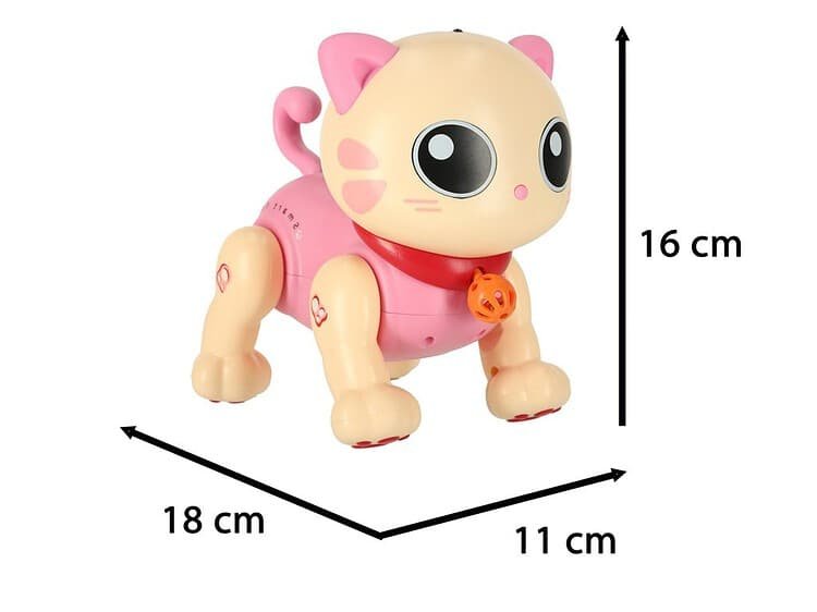 Jucarie cub: animal de pluș cu aspect de pisică, jucarie educativă pentru copii mici, dimensiuni 16cm înălțime.