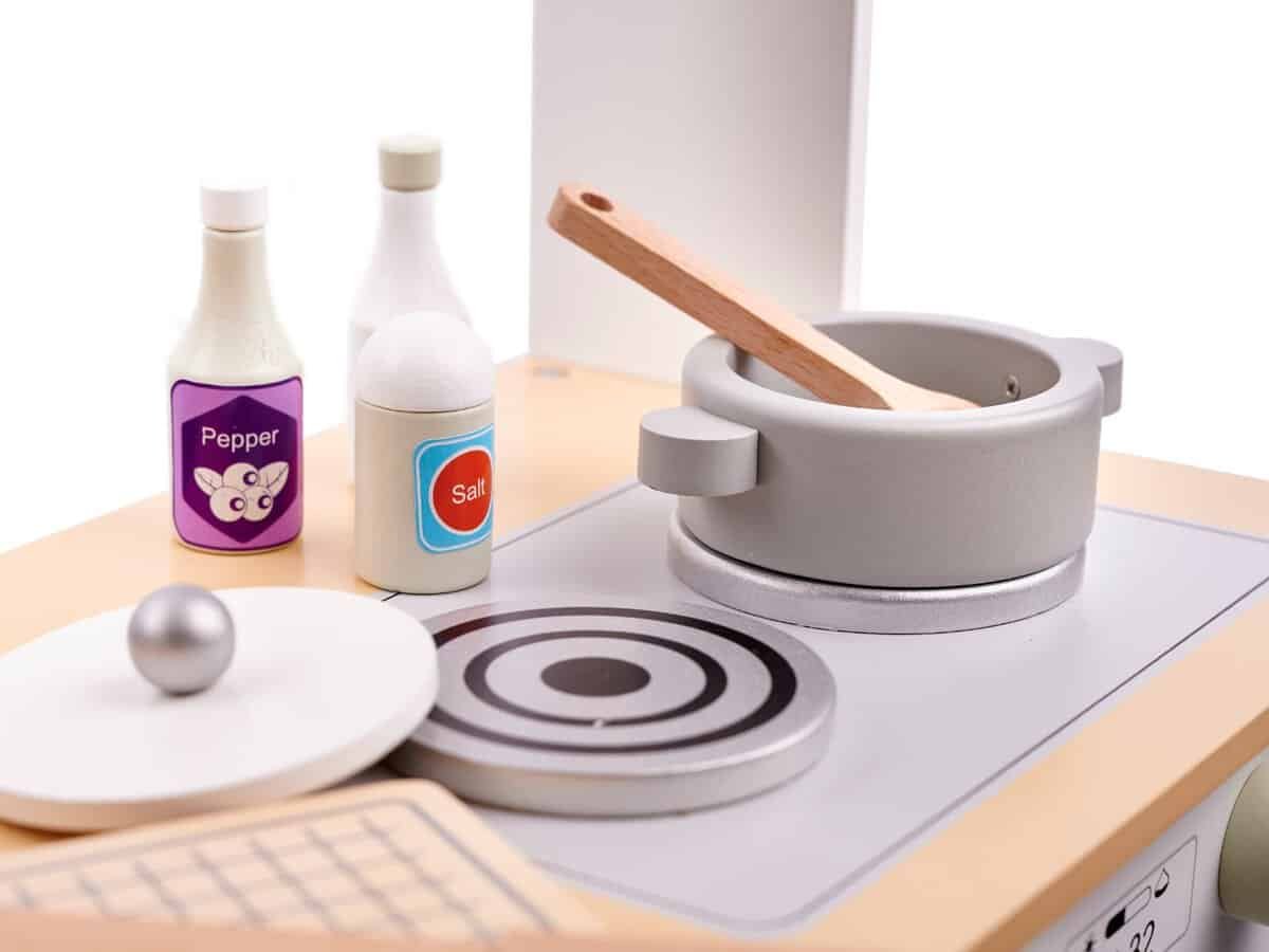 Jucării de bucătărie pentru copii, set de gătit, joc educativ, mobilă din lemn, cadou pentru cei mici.