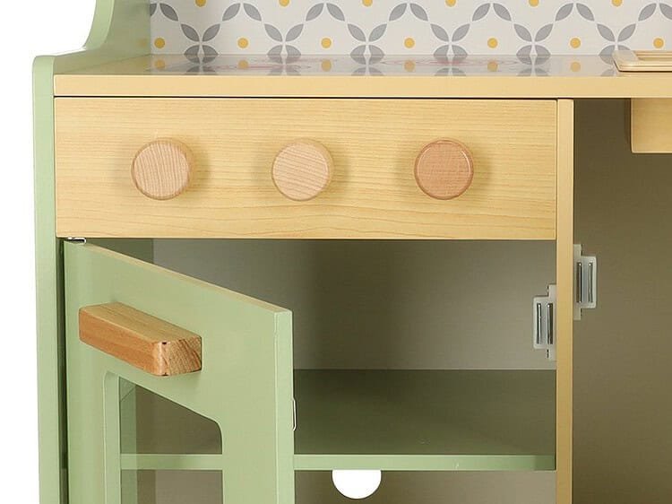 Mini mobilier pentru camera copilului, mobilier jucării din lemn natural pentru joacă și creativitate.