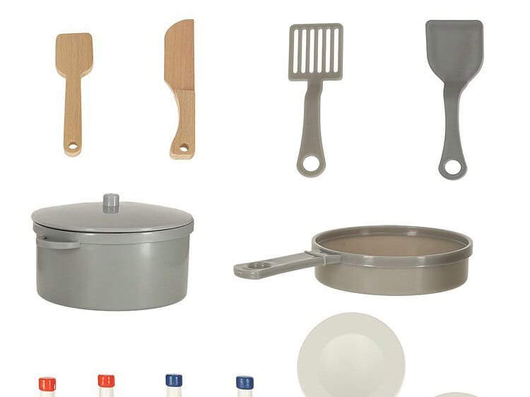 Accesoriu de joacă pentru bucătărie, set jucării realist din lemn și plastic pentru copii.