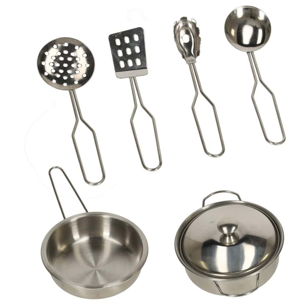 - Accesorii de bucătărie din inox, set pentru gătit, ustensile pentru copii și jucării.