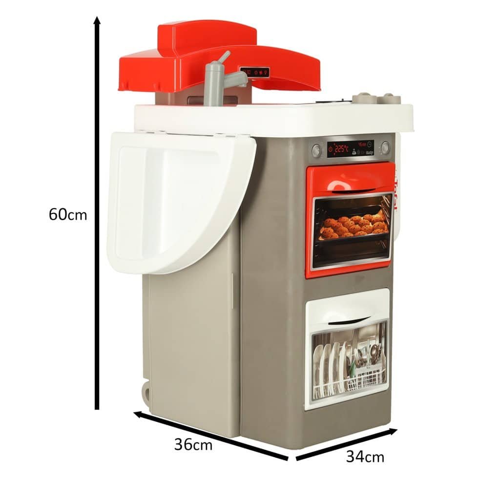 Jucărie bucătărie pentru copii, cu cuptor și accesorii, ideală pentru jocuri imaginative și educative.