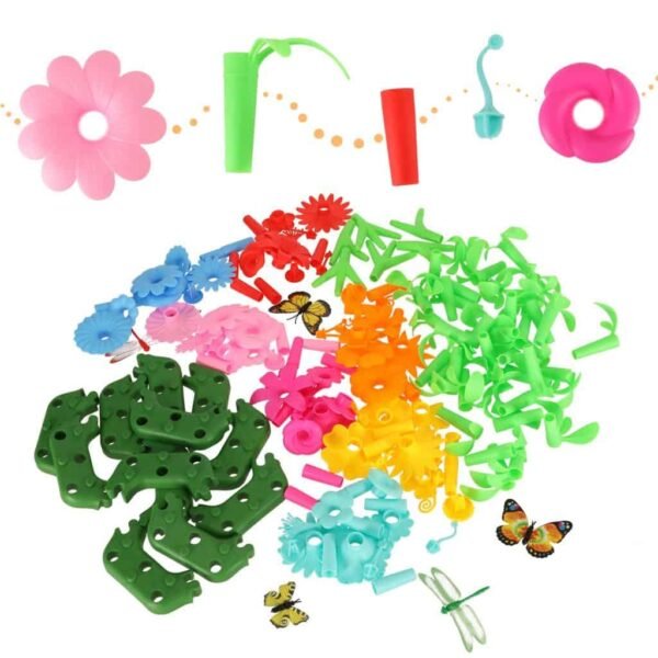 Flori blocuri creative blocuri de flori gradina de flori 175 elemente - imagine 2