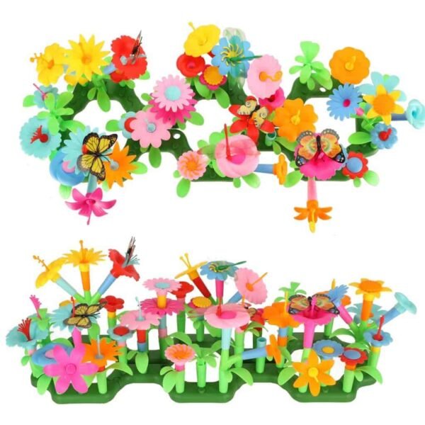 Flori blocuri creative blocuri de flori gradina de flori 175 elemente - imagine 12