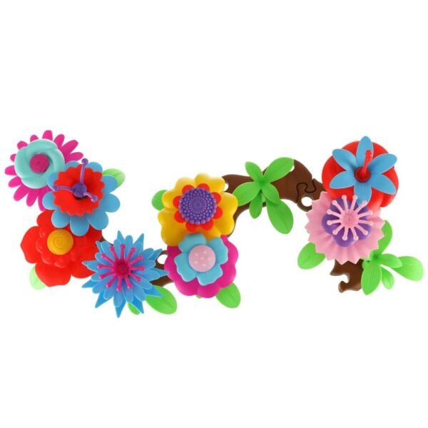 Flori blocuri creative blocuri de flori gradina de flori 48 elemente - imagine 6