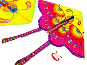 Mare zmeu 90cm fluture violet fluture - Zmeu în formă de fluture