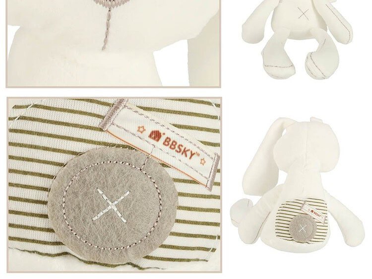 1. Jucarie de plus bebe urs cu cochetie, perfect pentru cadou sau decor.