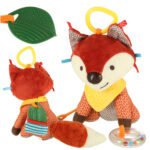 Mascotă senzorială vulpe vulpe cărucior de cărucior - O mascotă senzorială colorată în formă de vulpe. Au fost folosite diferite materiale pentru a stimula simțurile tactil