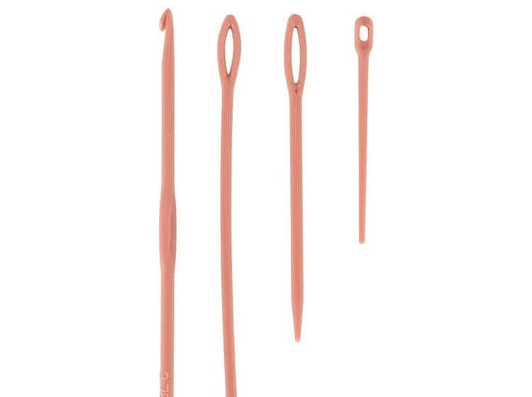 Plastic, pungi și instrumente de curățare pentru jucării, din silicon, roz.