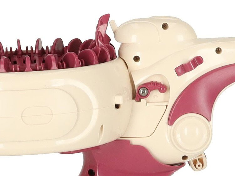 Jucarie povara cu formă de delfin pentru copii, culoare roz și alb, ideală pentru joacă și dezvoltare.