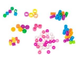 Margele jucarie pentru copii, set de accesoriu colorat pentru crafting și joacă.